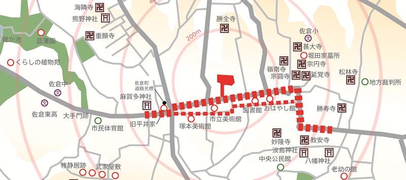 新町周辺の地図 新町周辺の地図