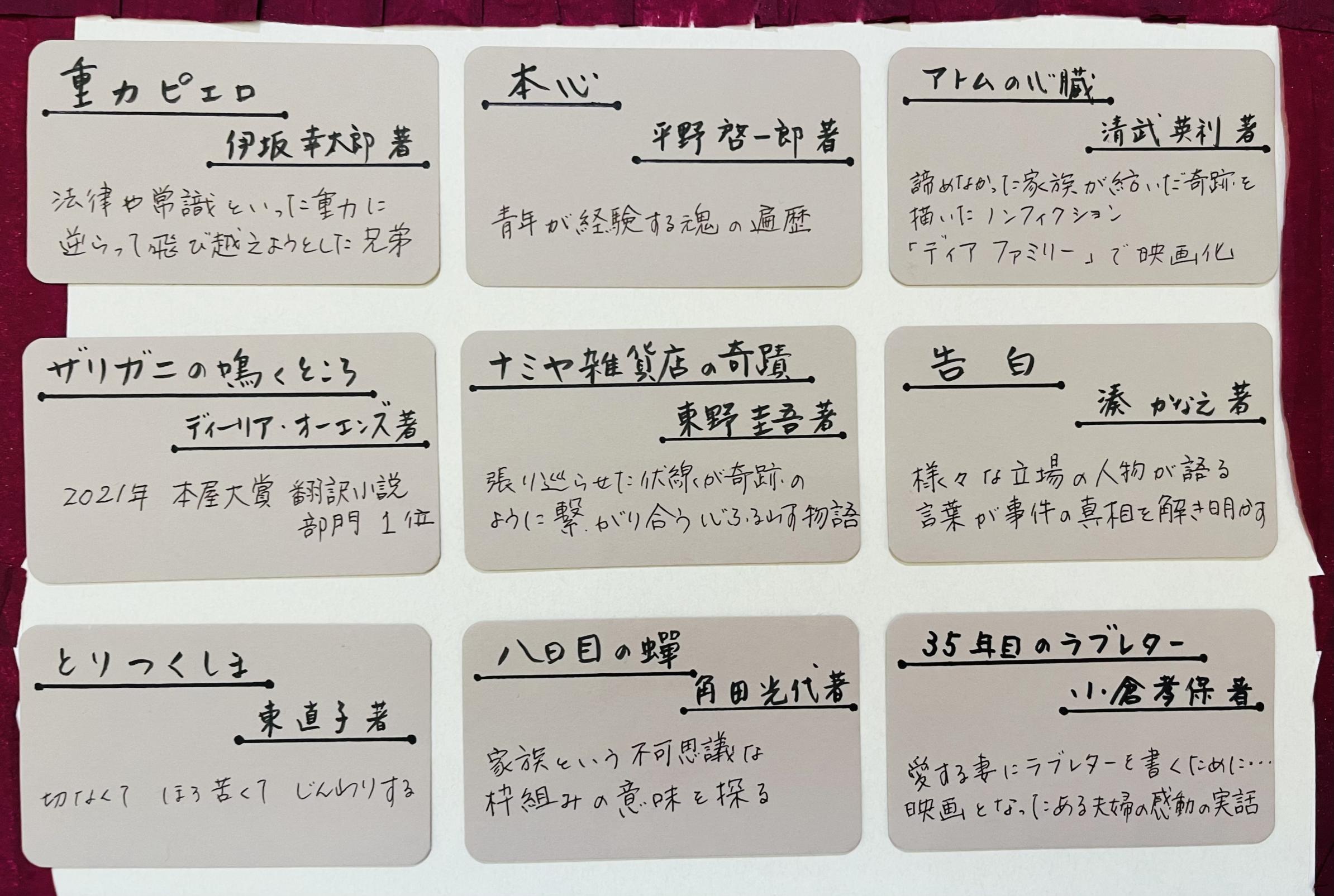 映像化された作品の原作本の紹介2